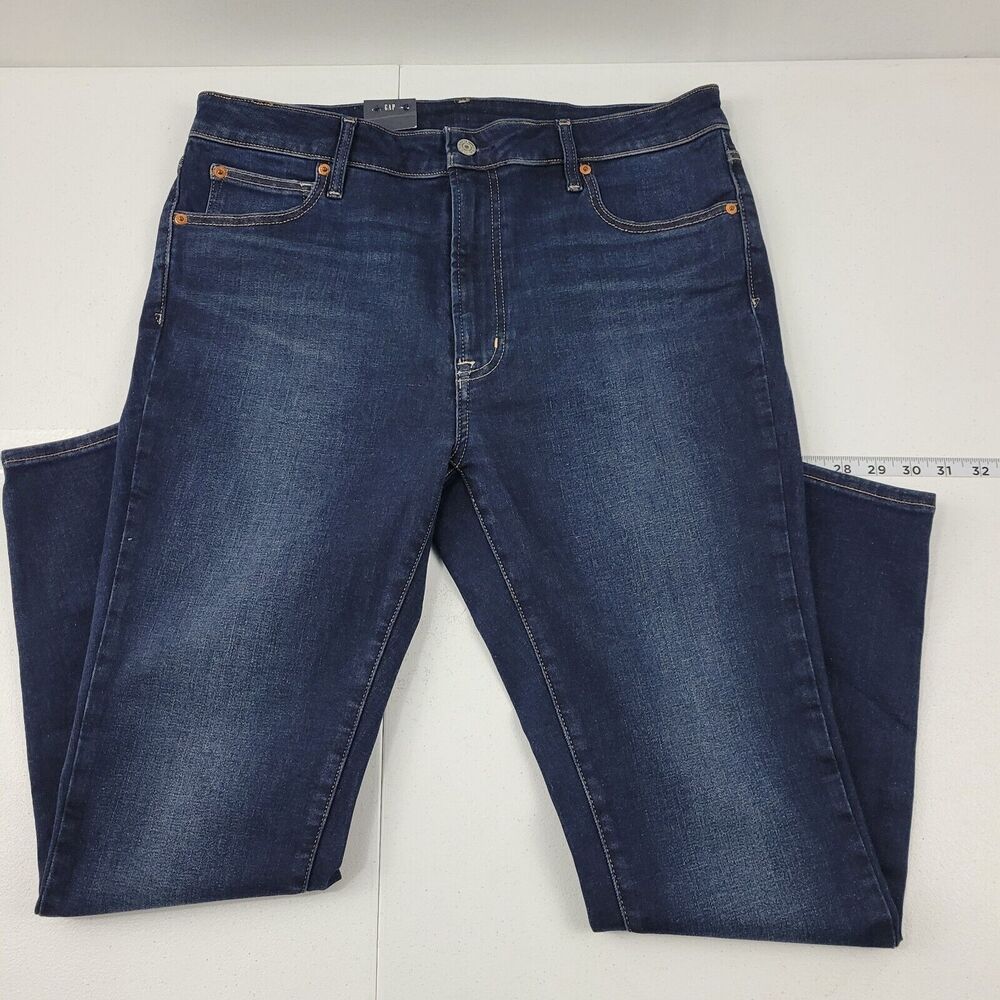 Gap ace jeans skinny high rise‎ 4 blue 33-35 denim womens 3352 NWT